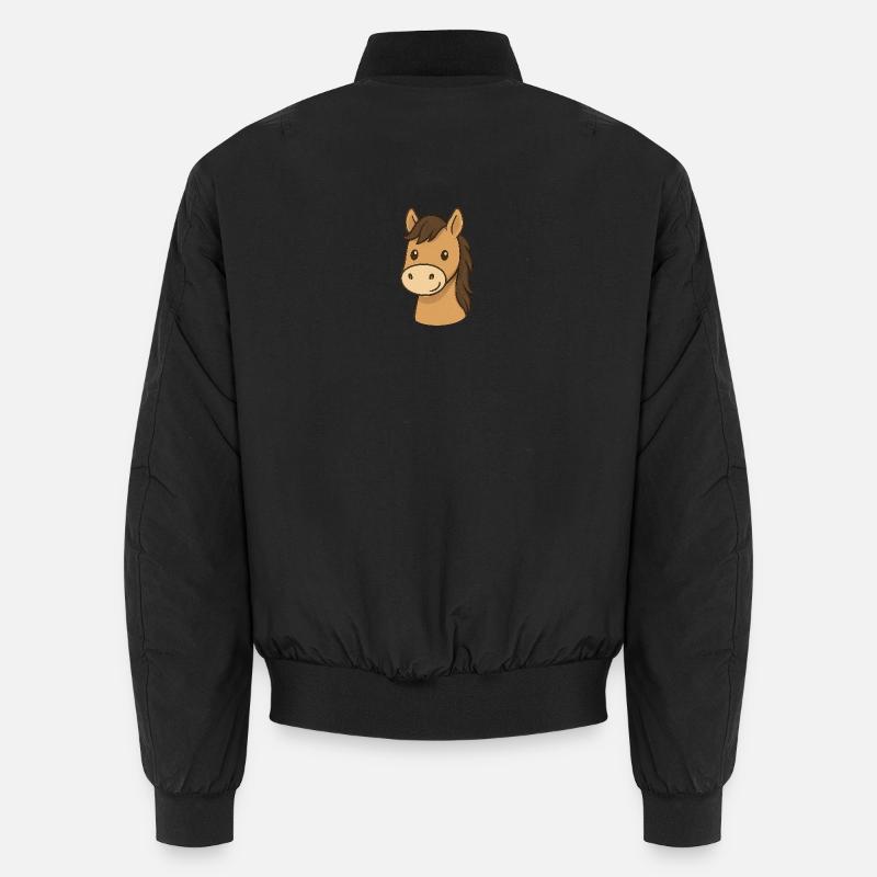 Horse head - Unisex Bomber Jacket - black
