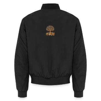 Make your life meaningful - Unisex Bomberjacke - Schwarz - Hinten - AI Model Male 185 light (185cm)