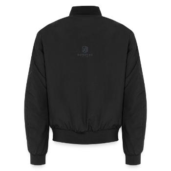 District XIII Shield Logo 2026 - Unisex Bomberjacke - Schwarz - Hinten - AI Model Male 185 light (185cm)