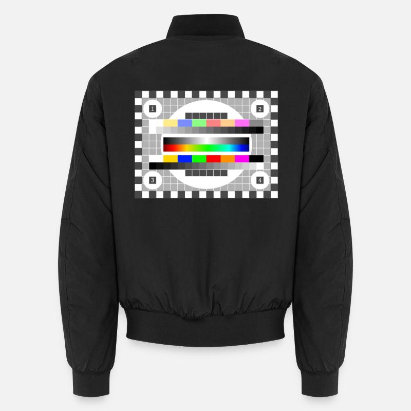 Test Picture Colors Pattern TV Retro stylish gradient 80 Unisex Bomber Jacket