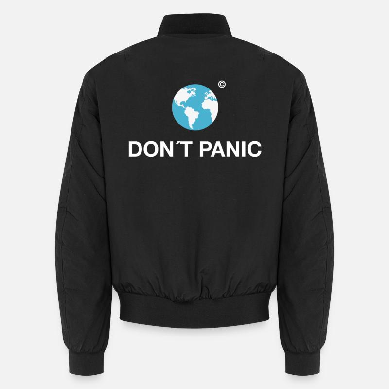 dont panic Erde planet Anhalter Galaxis klimawande Unisex Bomberjacke