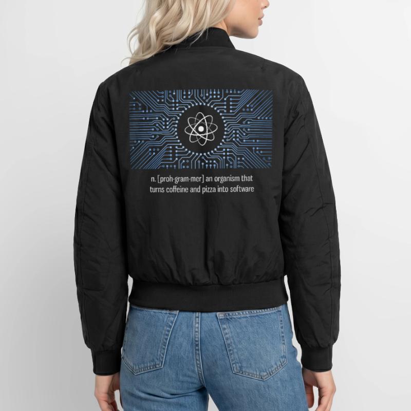 nerd programmer big bang board CPU pc code LOL Unisex Bomber Jacket