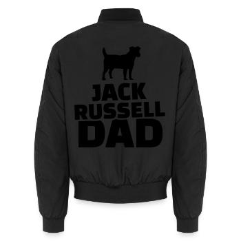 Jack Russel Dad - Unisex Bomberjacke - Schwarz - Hinten - AI Model Male 185 light (185cm)