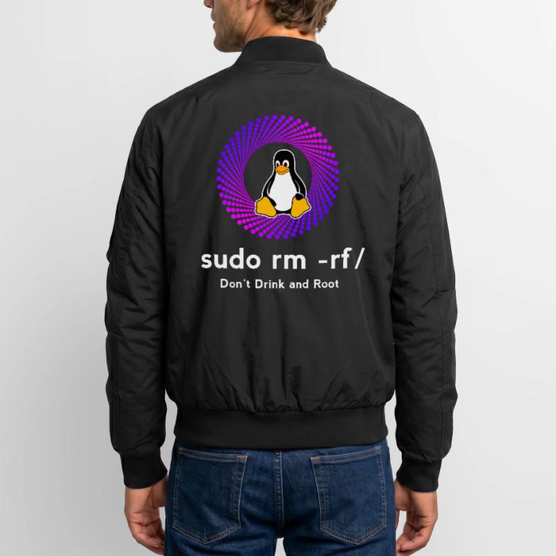 Ordinateur Sys admin Penguin Nerd pc sudo rm -rf cod Bomber unisexe