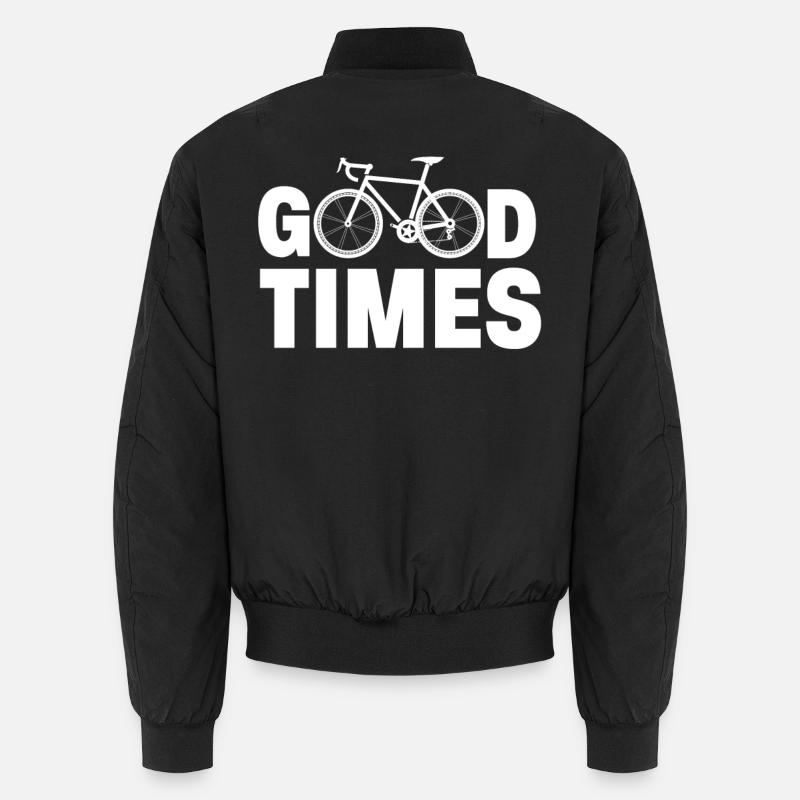 Radfahren - Gute Zeiten - Unisex Bomberjacke - Schwarz