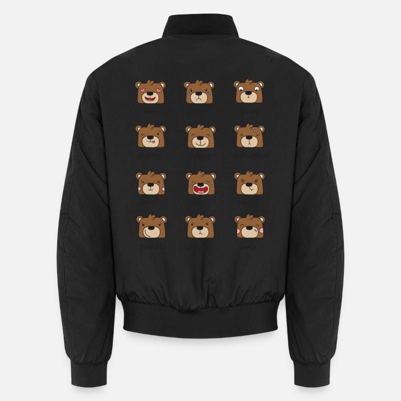 Bear Bear Teddy Cute Kita Feeling Mimic Emotion Unisex Bomber Jacket