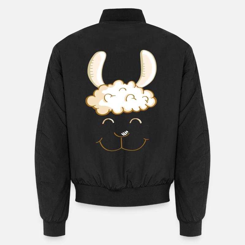 Funny Lama Face - Head - Llamas - Gift Unisex Bomber Jacket