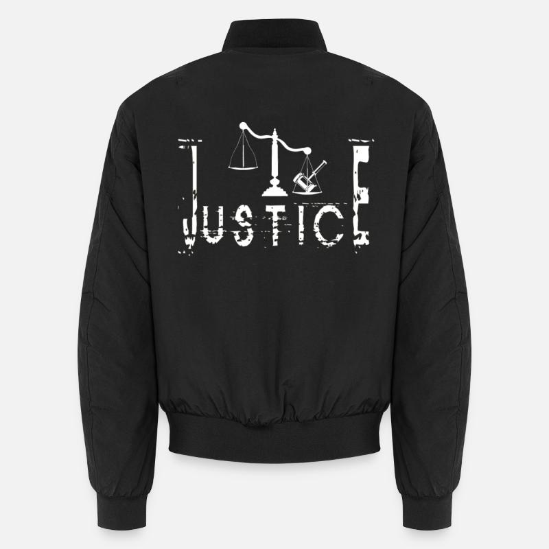JUSTIZ - Unisex Bomberjacke - Schwarz