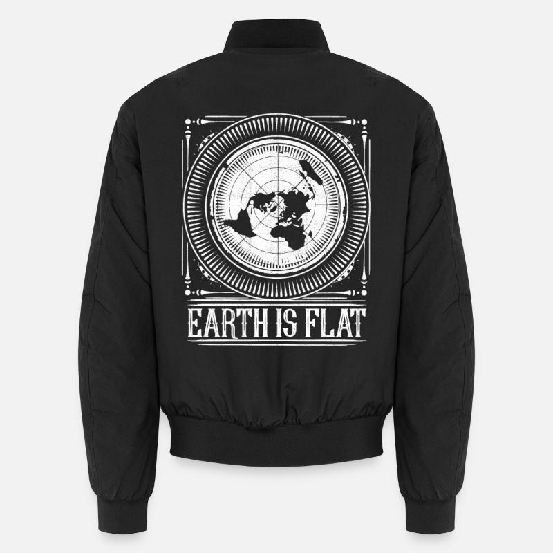 Flat Earth Vintage - Earth is flat Unisex Bomber Jacket