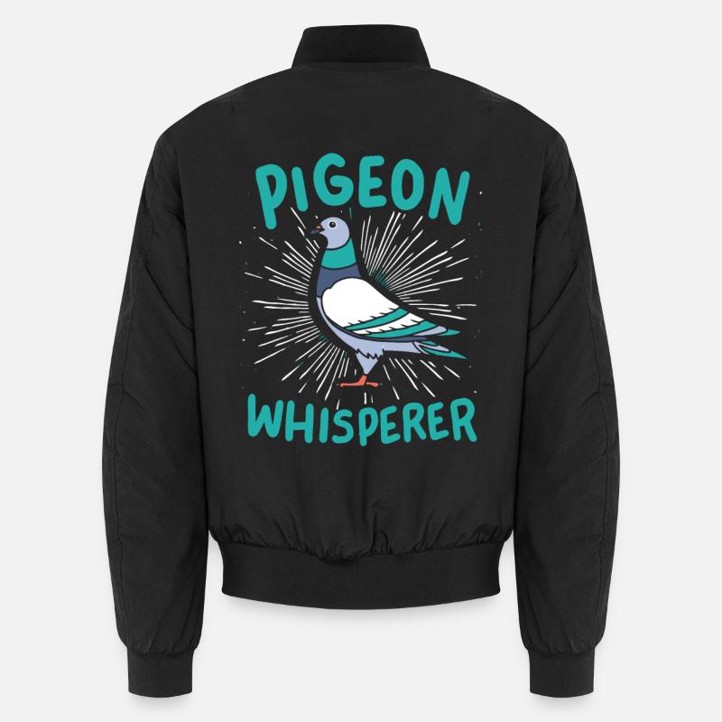 Pigeon Pigeon Whisperer - Unisex Bomber Jacket - black