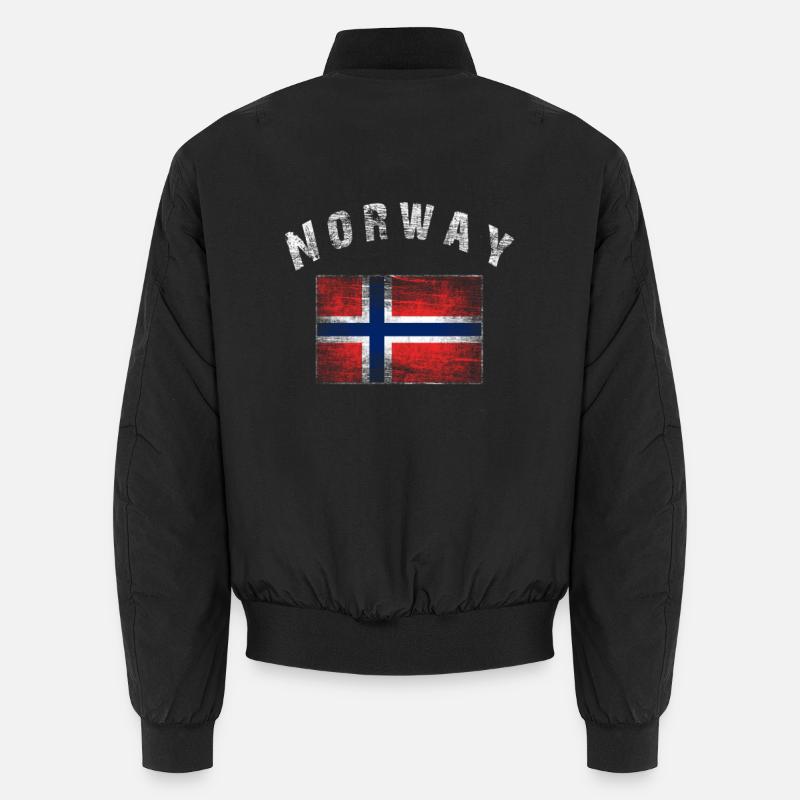 Norway Norwegian flag - design Unisex Bomber Jacket