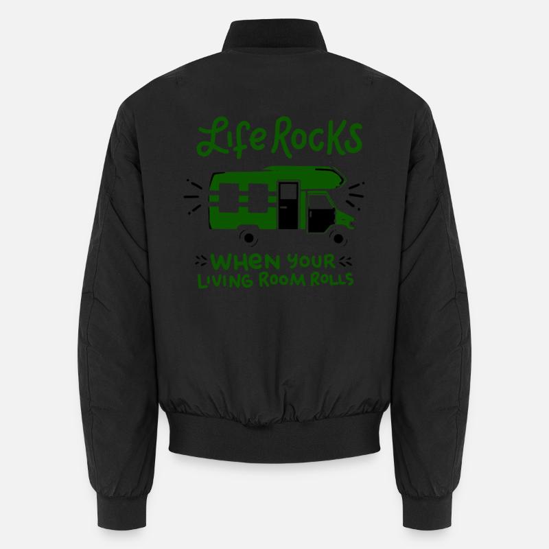 Camping - Unisex Bomberjacke - Schwarz