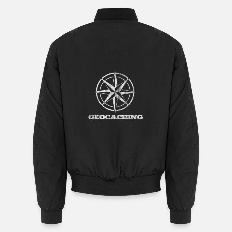 Geocaching - Unisex Bomberjacke - Schwarz
