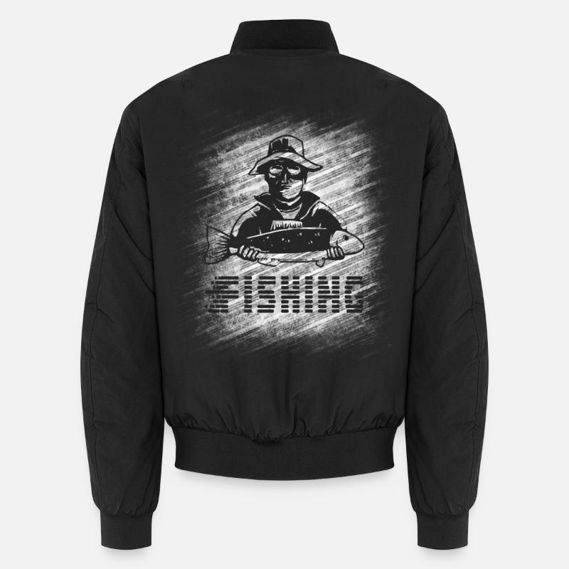 Fishing - Unisex Bomberjacke - Schwarz