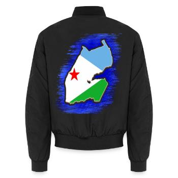 Dschibuti Dschibuti Djibouti Urlaub Geschenk - Unisex Bomberjacke - Schwarz - Hinten - AI Model Male 185 light (185cm)