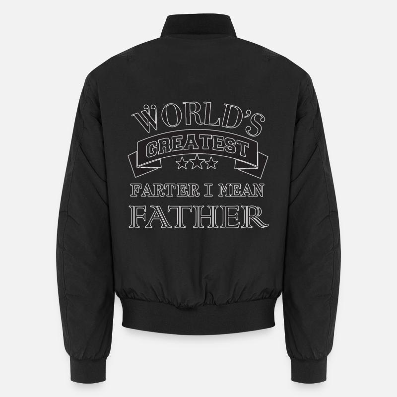 Weltbester Vater Spruch Design Unisex Bomberjacke