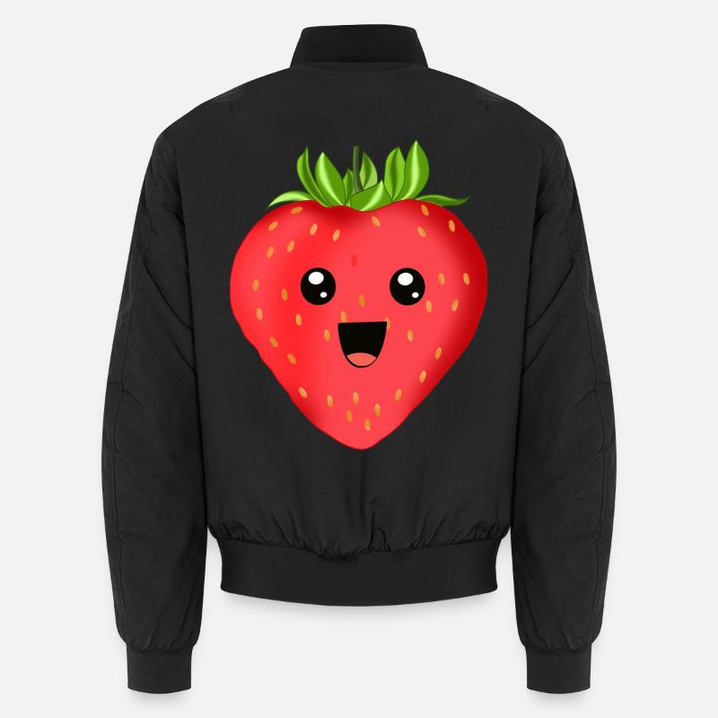 Fröhliche Erdbeere Unisex Bomberjacke
