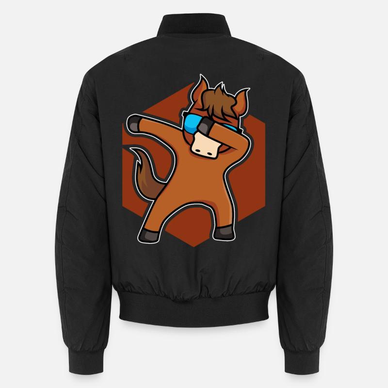 Tanzendes Pferdchen - Unisex Bomberjacke - Schwarz