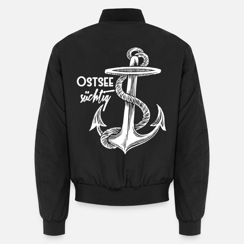 Baltic addicted anchor - white - design Unisex Bomber Jacket