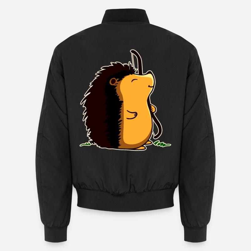 Archer Hedgehog - Unisex Bomber Jacket - black