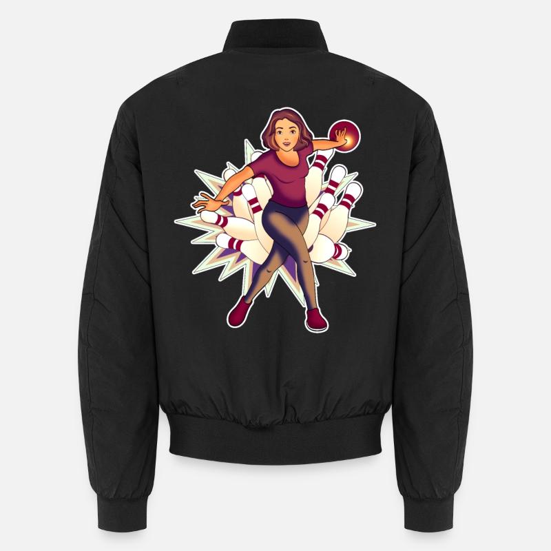 Bowling Queen - Design - Unisex Bomber Jacket - black