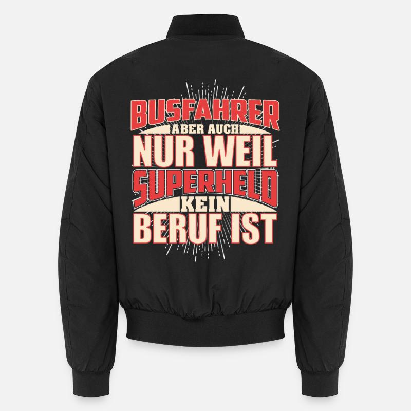 Busfahrer Superheld Unisex Bomberjacke