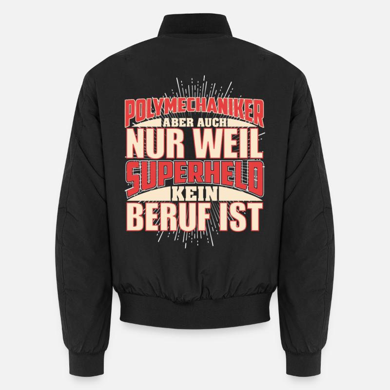 Polymechaniker Superheld - Unisex Bomberjacke - Schwarz