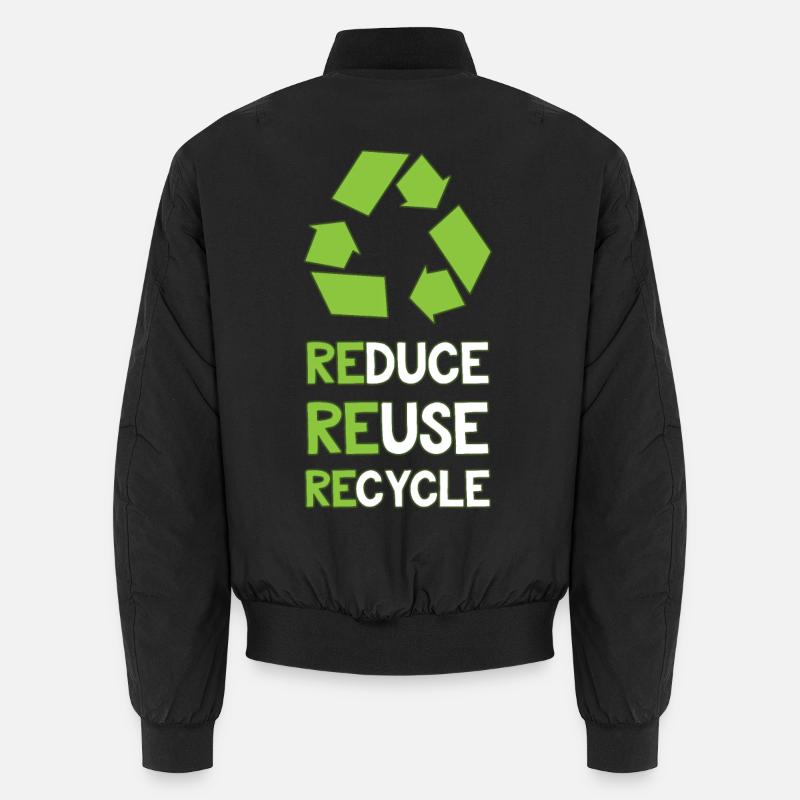 Umweltschutz Recycling - Unisex Bomberjacke - Schwarz