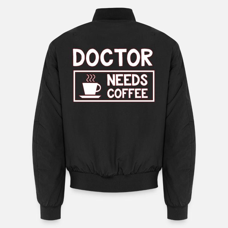 Doctor coffee - Unisex Bomber Jacket - black