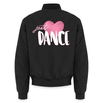 Dance - Unisex Bomber Jacket - black - Back - AI Model Male 185 light (185cm)