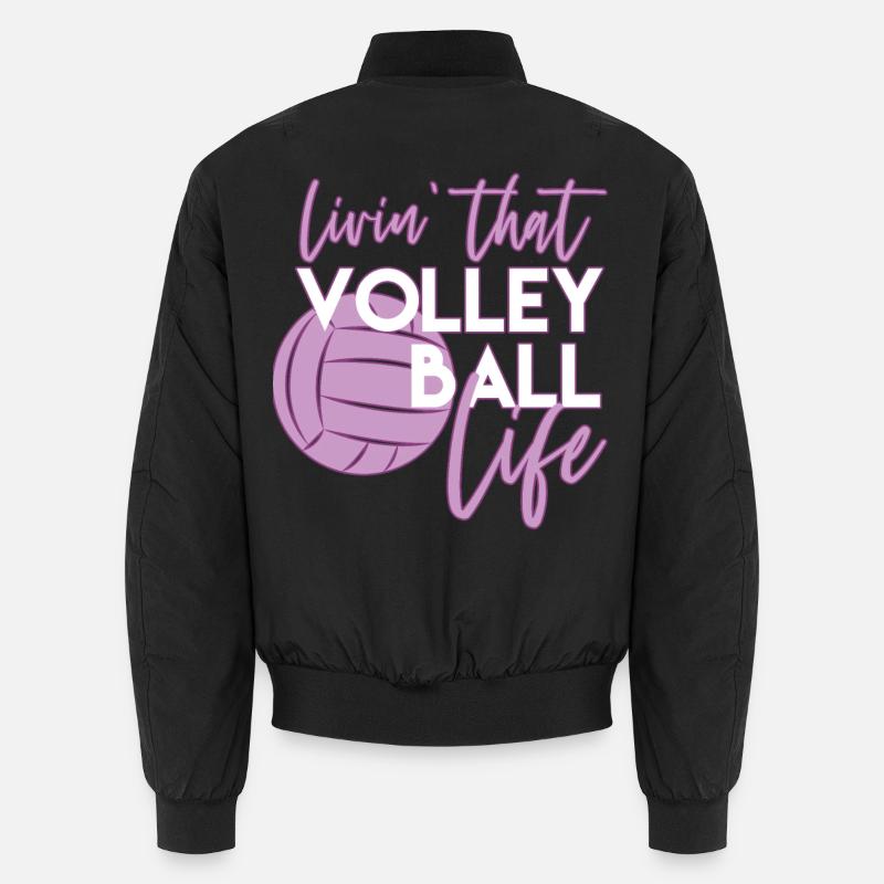 volleyball - Unisex Bomber Jacket - black