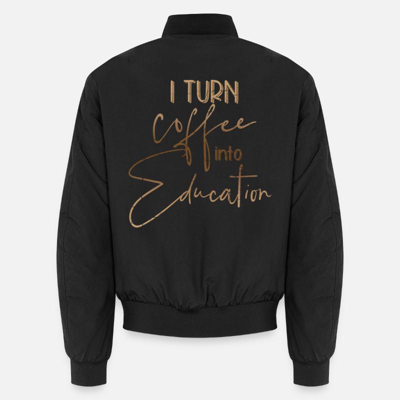 Kaffee - Unisex Bomberjacke - Schwarz