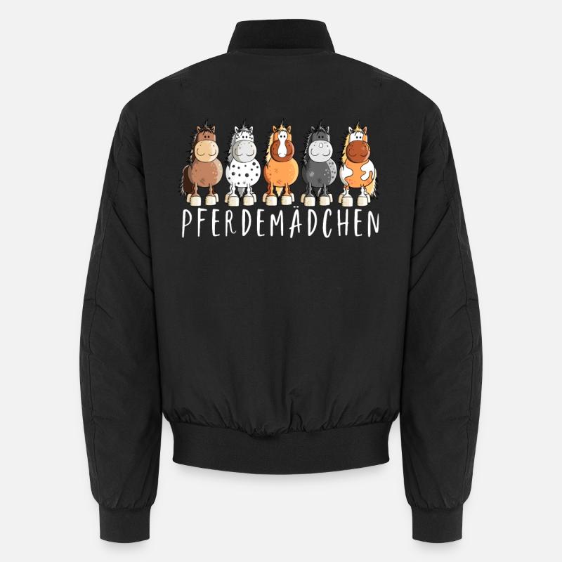Pferdemädchen I Pferde Comic Unisex Bomberjacke