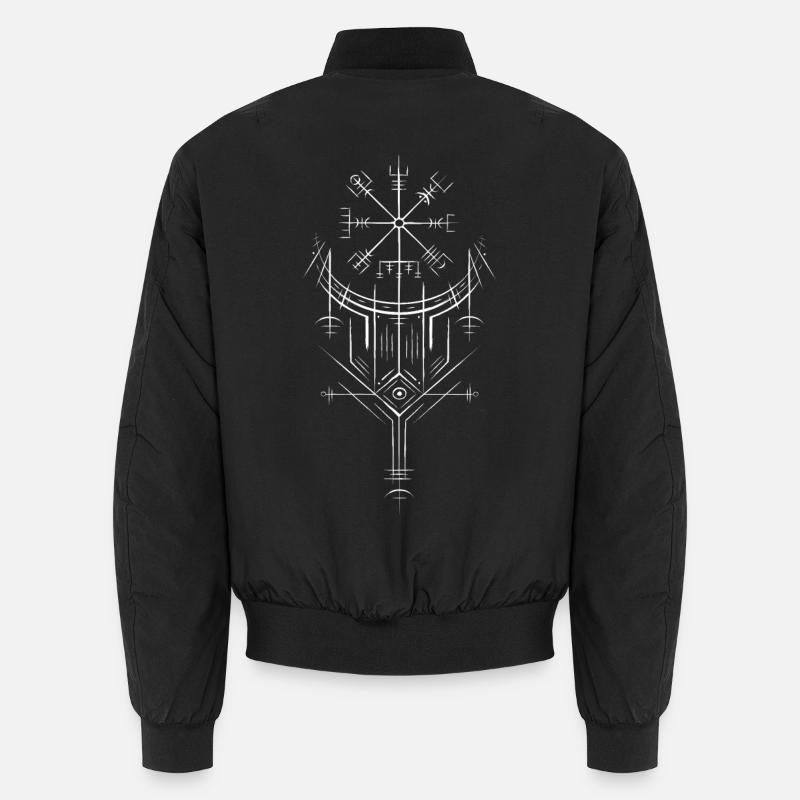 Vegvisir Runes Compass - Vikings Celtes germaniques Bomber unisexe