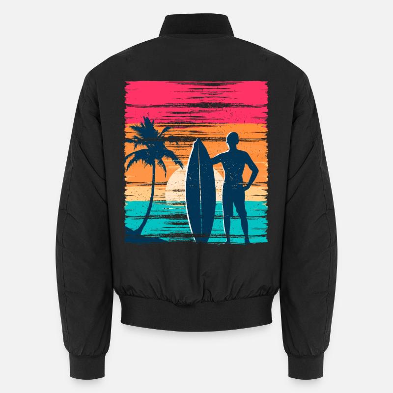 Surfeur Sunset Rétro Bomber unisexe