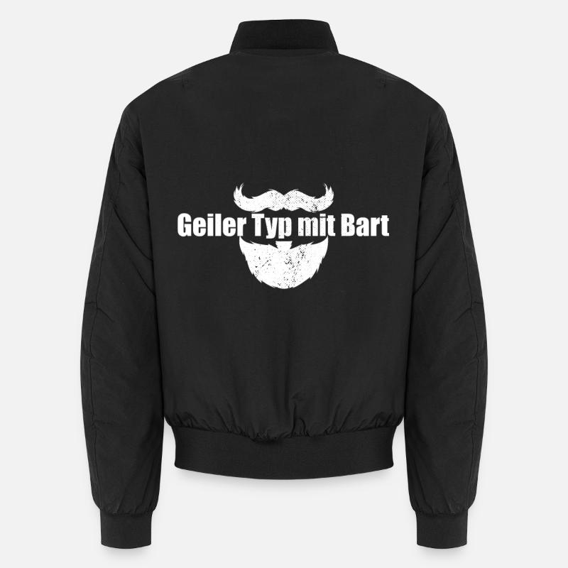 Geiler Typ Mit Bart Bartträger Barbier Vollbart Unisex Bomberjacke