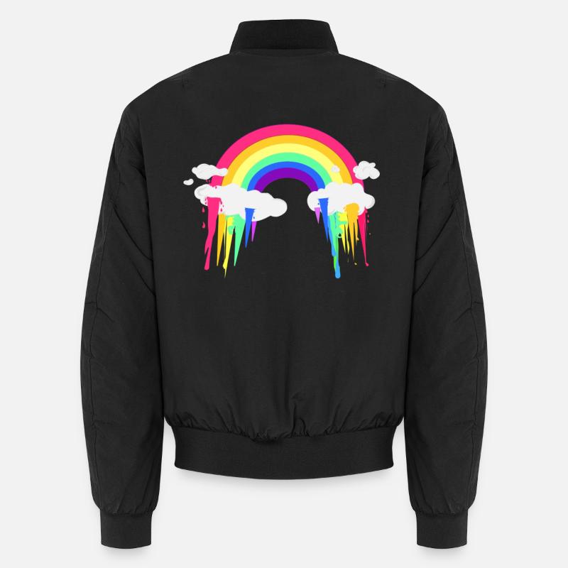 Regenbogen Wolken Abstrak Unisex Bomberjacke