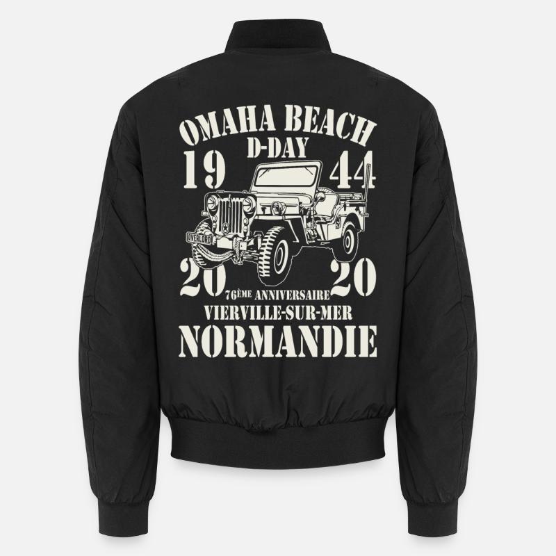 Omaha Beach D-Day 1944-2020 76. Jahrestag Unisex Bomberjacke
