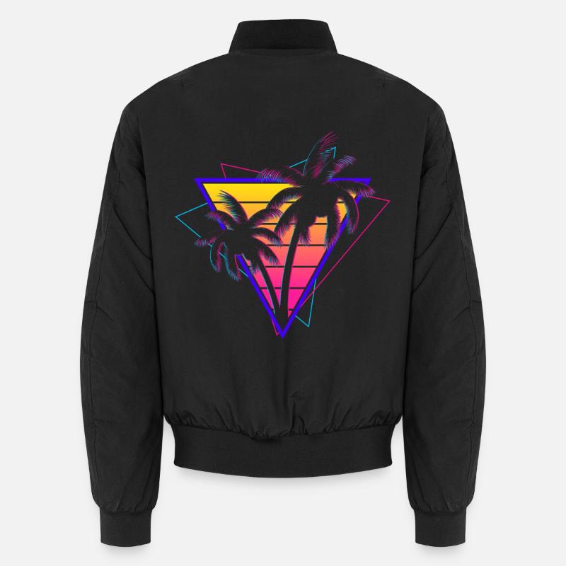 Synthwave Vaporwave Sunset Retro 80s 90s Bomber unisexe