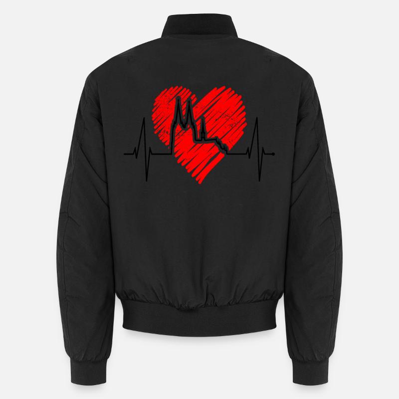 Köln Skyline Herzschlag Herz Liebe Kölsch Kölner Unisex Bomberjacke