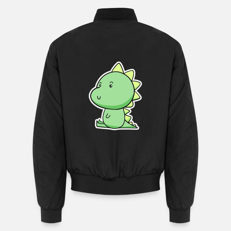 Dino Cartoon Vert Joyeux Bomber unisexe