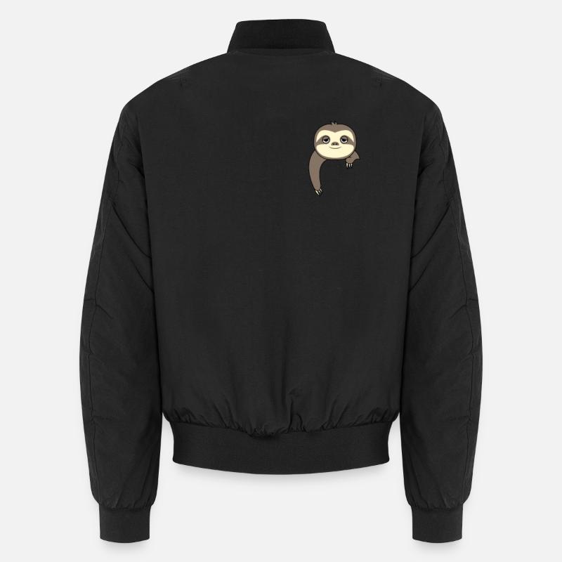 Sloth in a Pocket Unisex Bomber Jacket