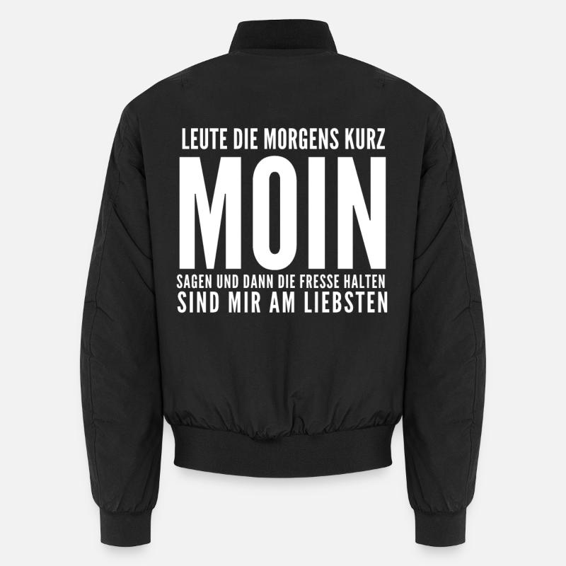 Moin und Klappe halten Unisex Bomberjacke