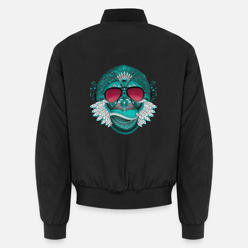 singe mandala tatouage inde dj rap cool label de musique Bomber unisexe