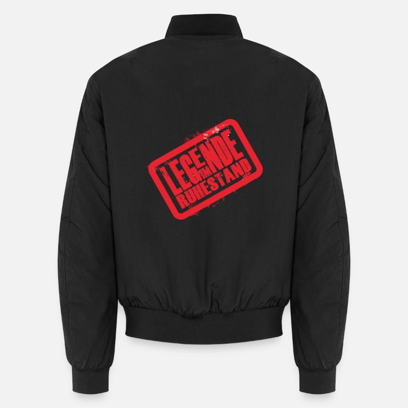 Adjustable Reclining Legend Design Retiree - Unisex Bomber Jacket - black