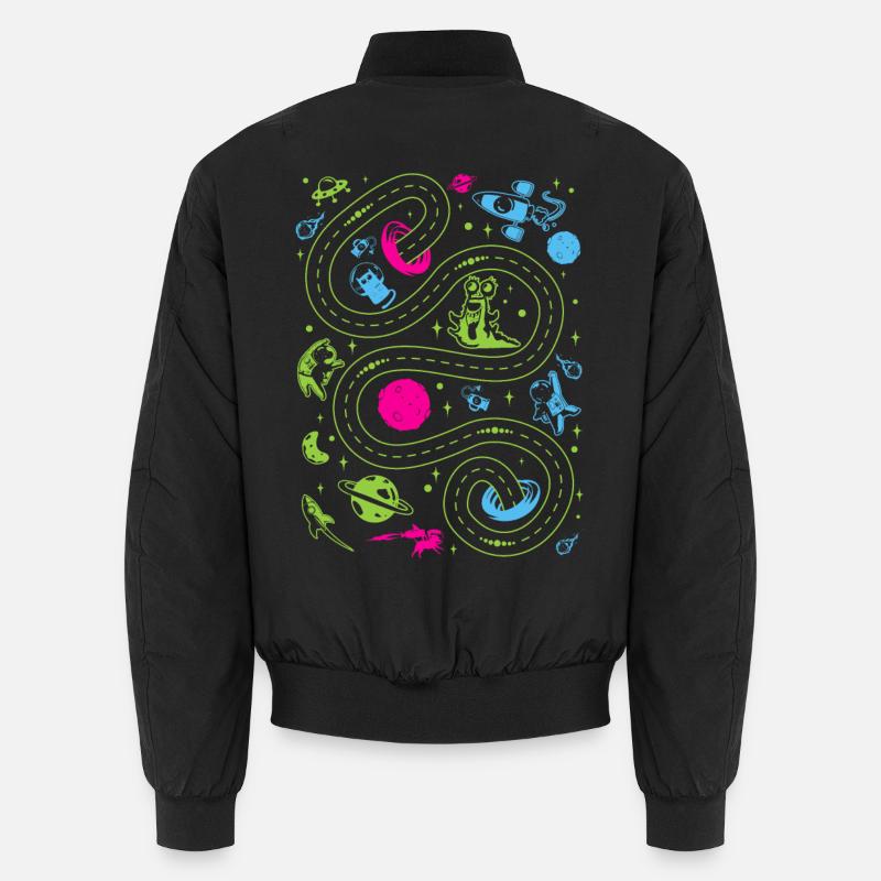 Outer Space Car Track Kids Bomber unisexe