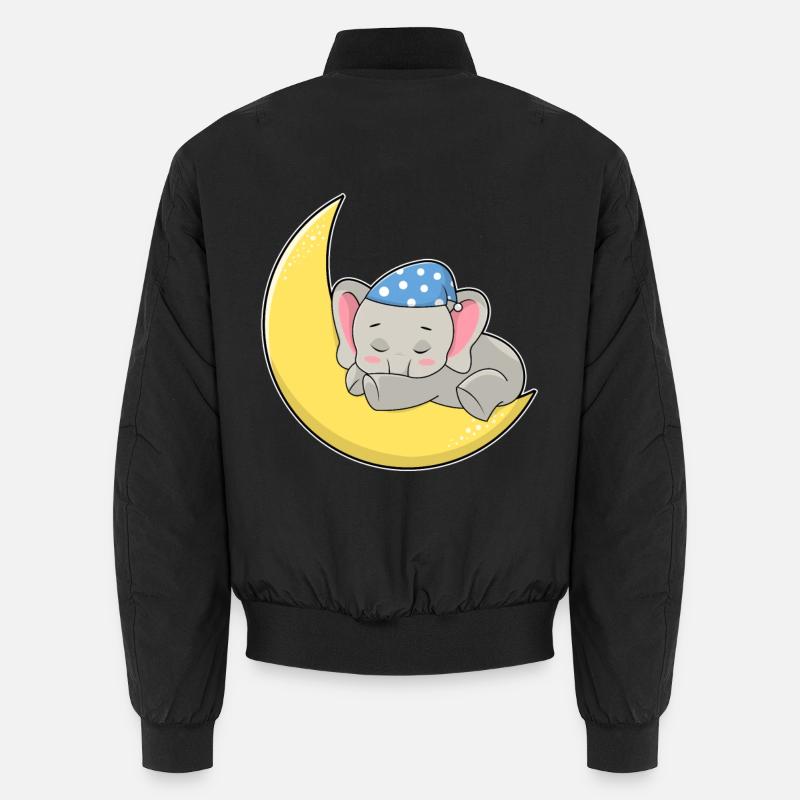 Elephant Moon - Unisex Bomber Jacket - black