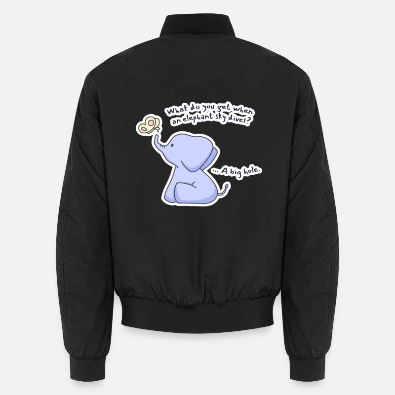 Éléphant - Bomber unisexe - noir