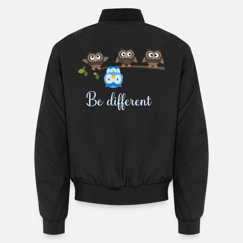 Be Different Owl Bomber unisexe