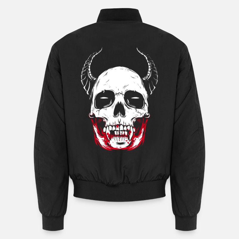 Crâne d'horreur squelette de vampire Bomber unisexe